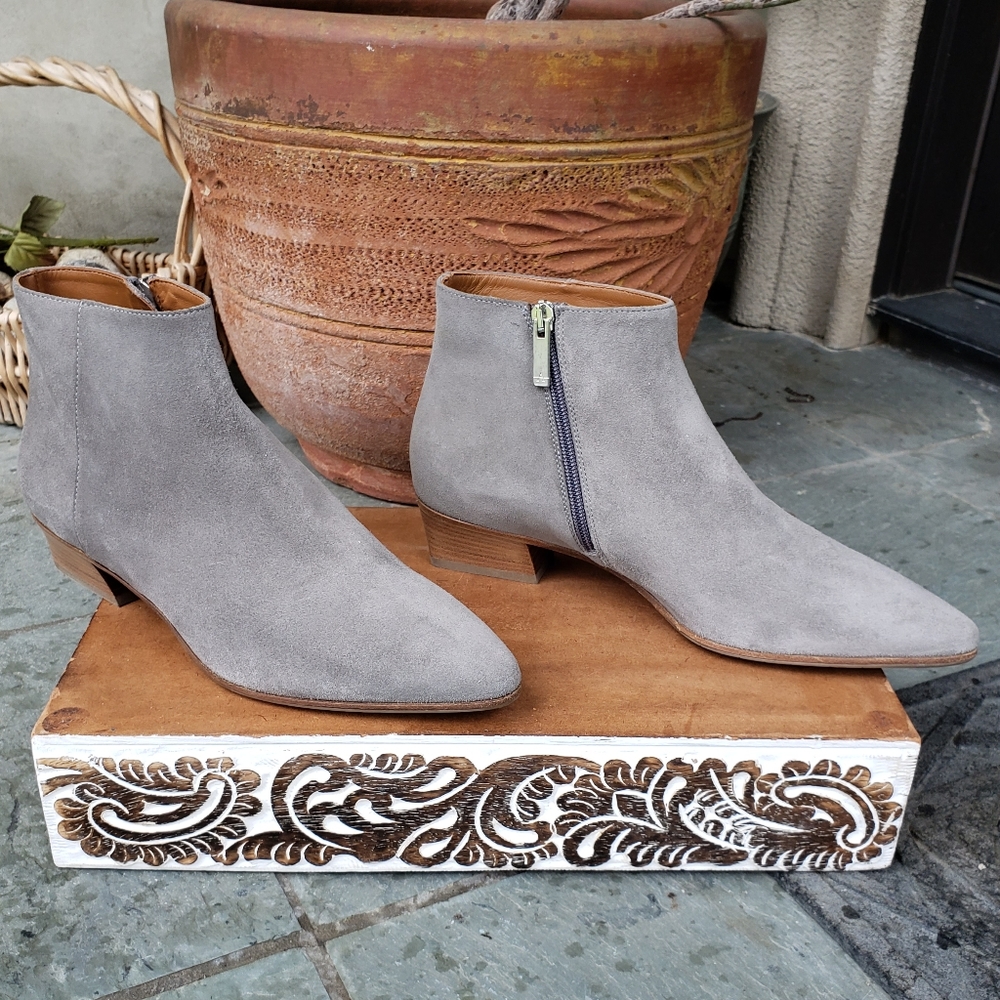 Aquatalia Women's Ankle Boots in Light Gray - Picture 4 of 11